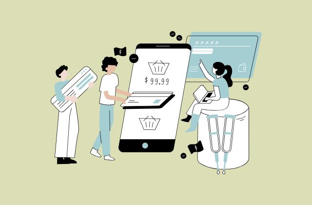 ECサイト戦略のイメージイラスト