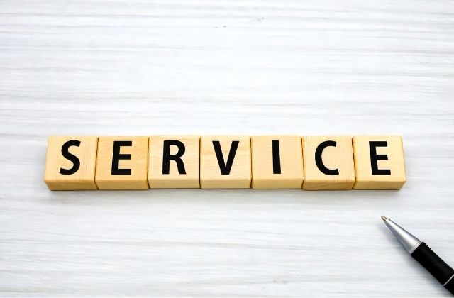 サービスの文字