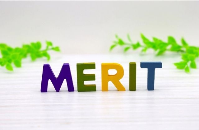 メリットの文字